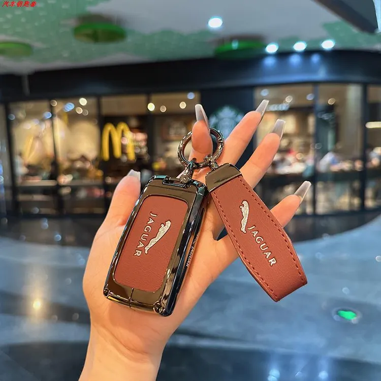新款捷豹xfl钥匙套XEL皮革fpace金属XJL高档ftype男epace壳包扣