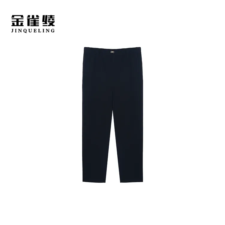 金雀绫【玫瑰裤】极简风百搭时尚加宽加大休闲裤SZA3KW660