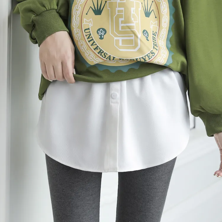 屁帘打底神器春秋卫衣叠穿半身裙藏肉遮屁股显瘦百搭衬衫假下摆