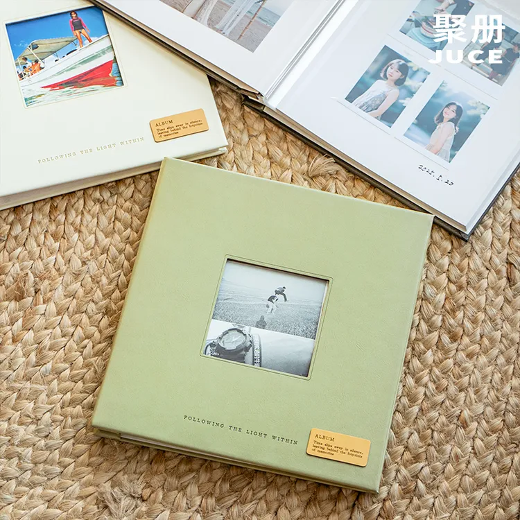 聚册相册自粘贴覆膜diy手工可写字自粘式相册本情侣纪念册大容量
