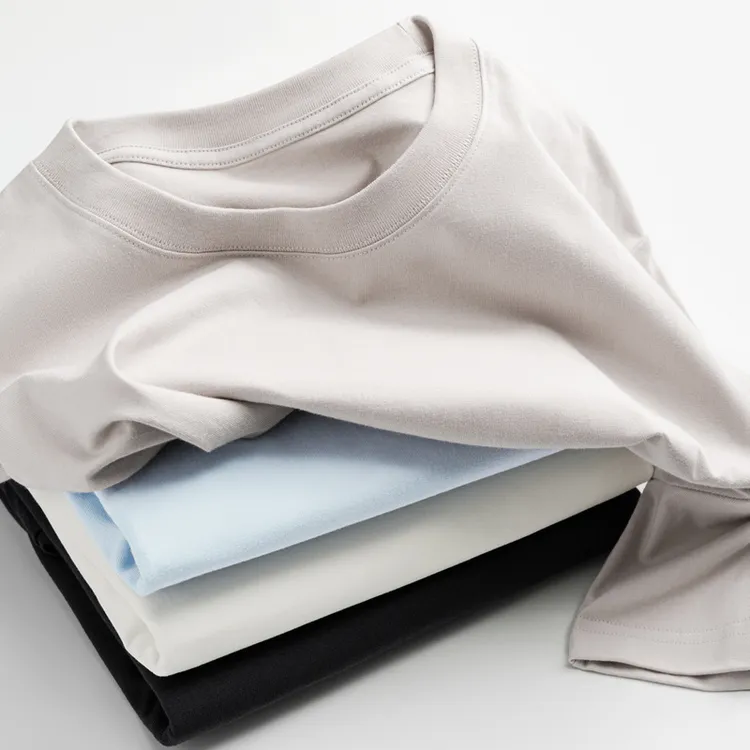 230g纯棉宽松落肩短袖男夏季新款日式纯色简约t恤批发百搭衣服男