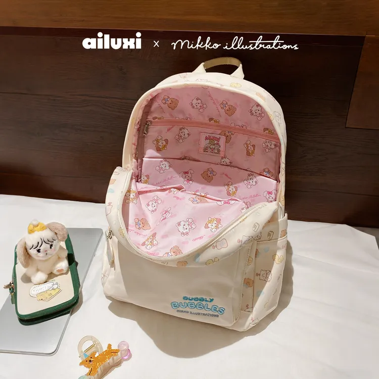 爱路喜mikko联名双肩包女款大容量背包旅游登山包轻便书包