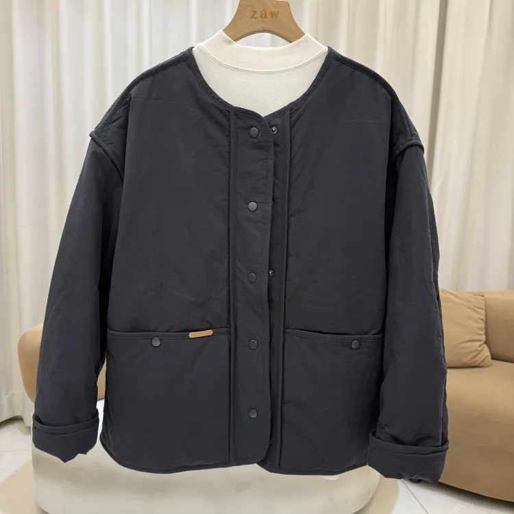 zaw大码休闲宽松棉袄外套女秋冬百搭胖mm棉衣小个子棉服/25456