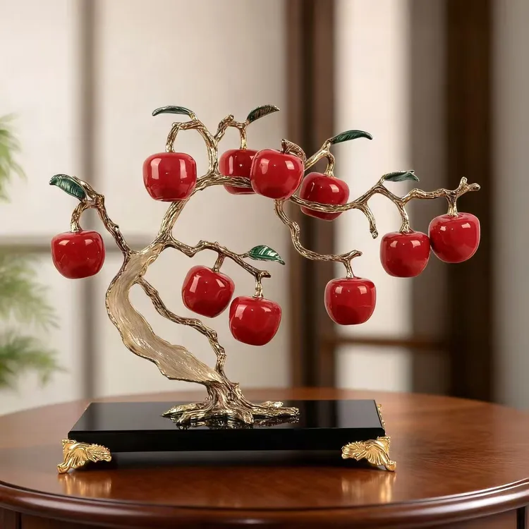 平安喜乐树-客厅玄关电视柜装饰品乔迁新居礼物手工轻奢高档复古