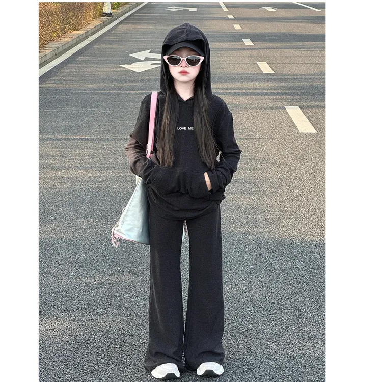 女童早秋韩系穿搭套装2025新款女大童洋气秋季上衣儿童运动两件套