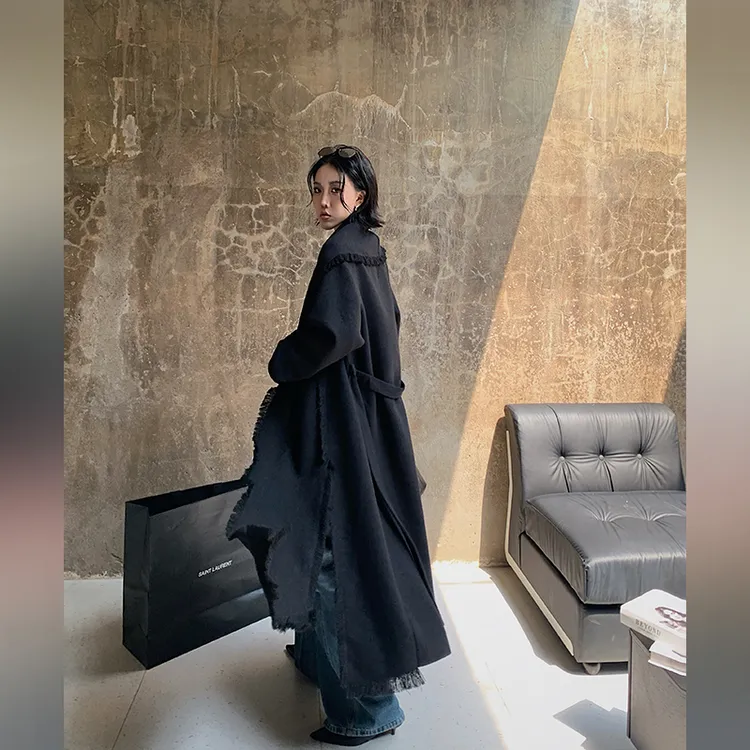十三粥私服 随风赋形 气质高级大气长款外套女秋通勤实穿宽松遮肉