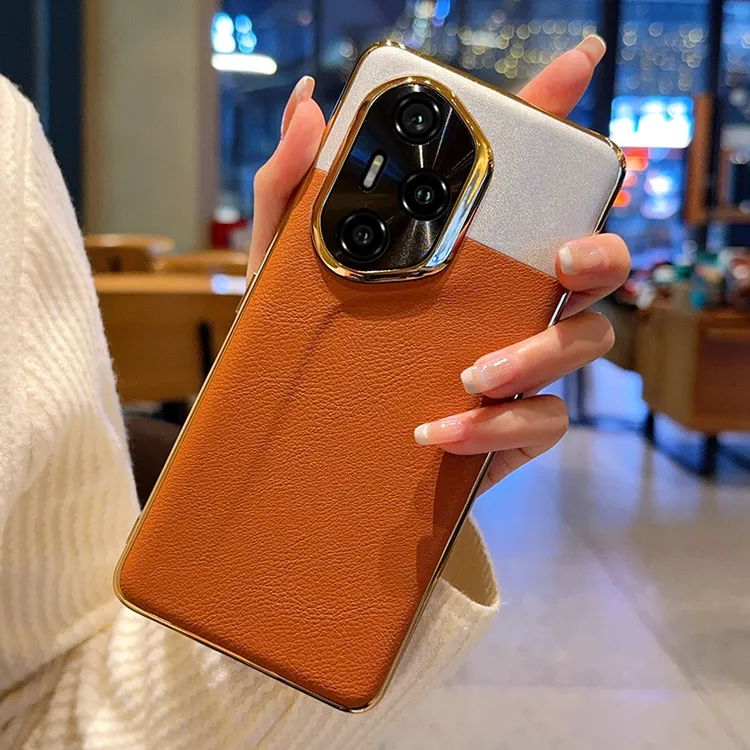 新款适用荣耀300pro手机壳高级电镀金荣耀300ultra素皮荣耀300保