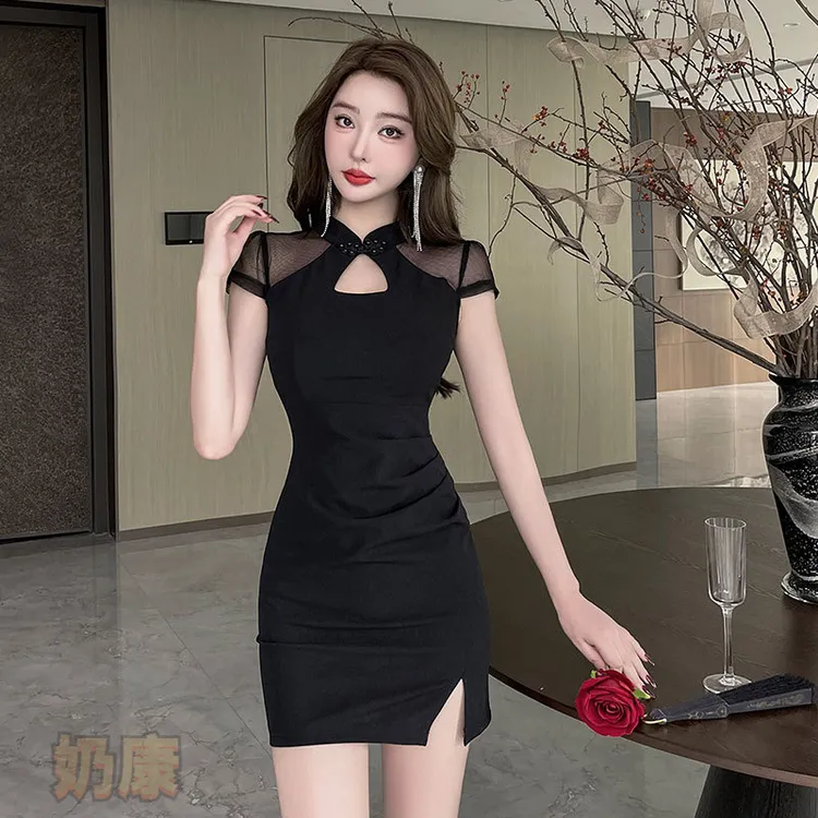 新款足浴足疗桑拿技师服性感连衣裙酒店会所K歌沐足洗浴工作服女