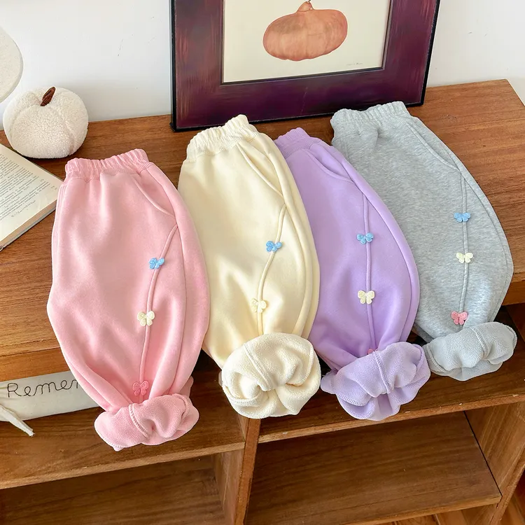 女童长裤加绒冬季儿童保暖棉裤洋气百搭外穿宝宝休闲裤子运动卫裤