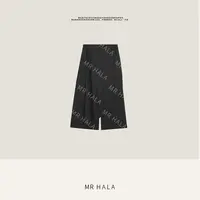 MRHALA珺赏解构精织细羊毛宽松西式半裙女 LQ411152