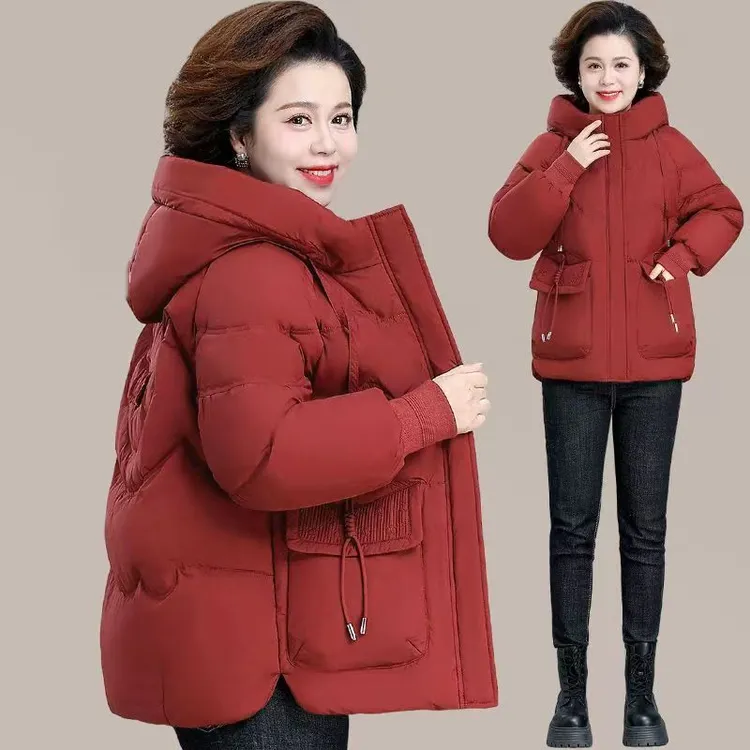 韩版宽松棉服女面包服连帽棉衣加厚宽松大码冬季棉袄女款2025新款