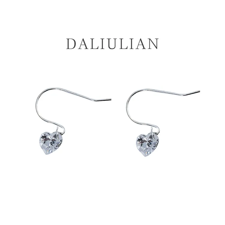 DALIULIAN 925银合成锆石耳饰 【心绽星河】