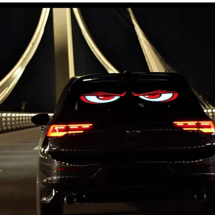 轿车SUV后档恶魔之眼通用轿车SUV前后窗广告字幕显示屏迎宾软屏