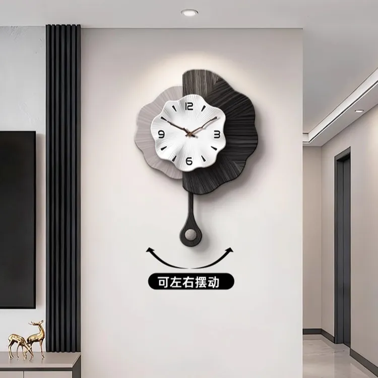 轻奢高级感钟表客厅家用挂钟2026新款创意简约时钟静音钟表挂墙商品图