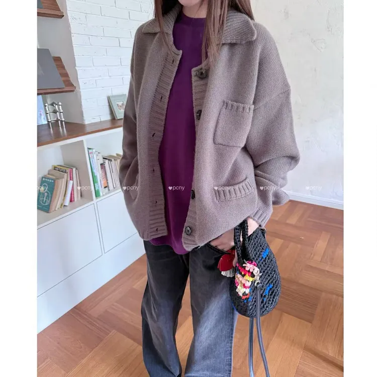「柏林傍晚」不理理秋季新款女装休闲百搭针织羊毛外套