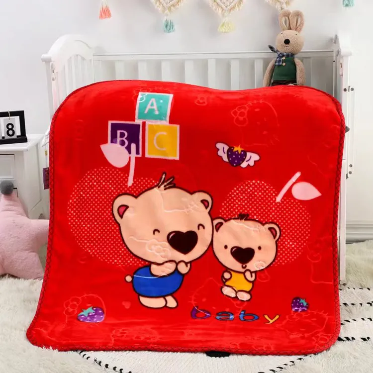 婴儿童毯毛毯双层加厚秋冬季新生儿抱毯儿童盖毯被子新生宝宝云毯