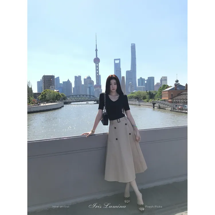 Iris Lumina书杳【上海女子图鉴】英伦风半裙气质知性优雅夏E704448
