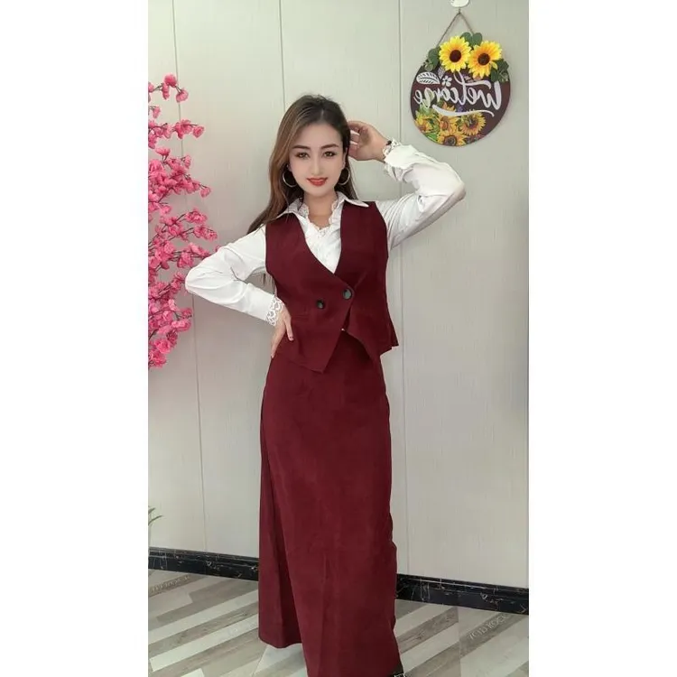 西装裙无袖短袖长袖职业女裙套装时尚气质连衣裙长款