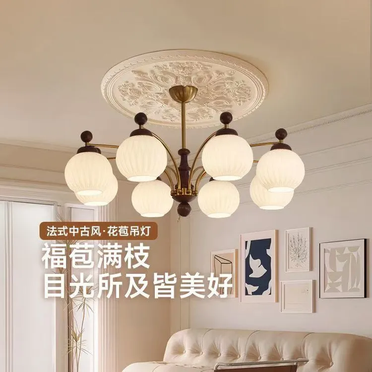 中古风客厅吊灯中式美式法式复古风别墅欧式高级感大厅餐厅卧室灯