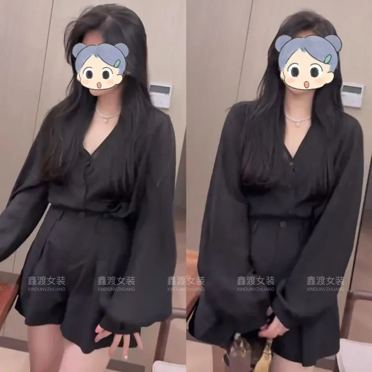 2025夏季新款时尚显瘦气质女士网红洋气两件套百搭款D9188