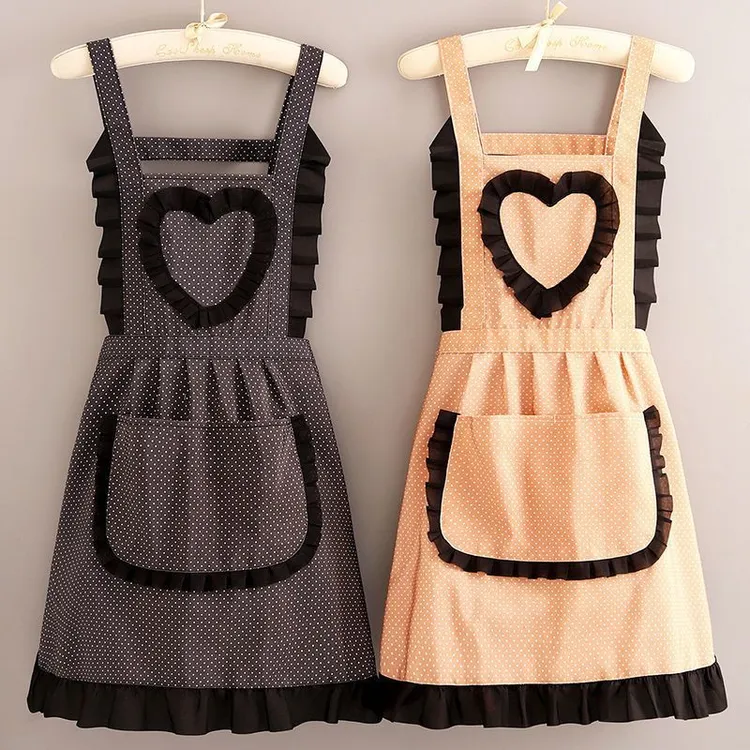 网红韩版洋气女围裙厨房做饭家用上班防污耐磨成人围腰工作服yw