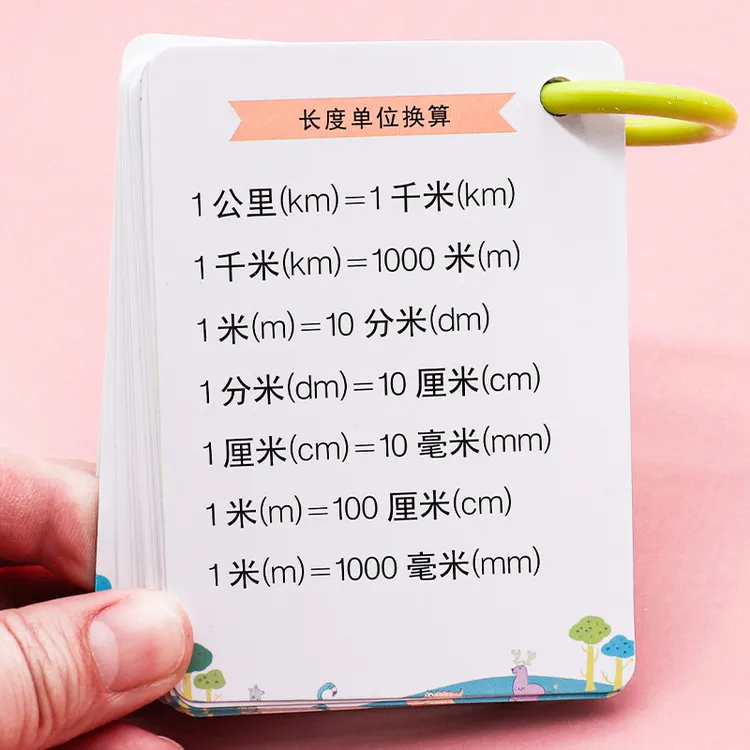 小学数学公式成语大全卡片全国通用基础知识定律计算法则记忆手卡