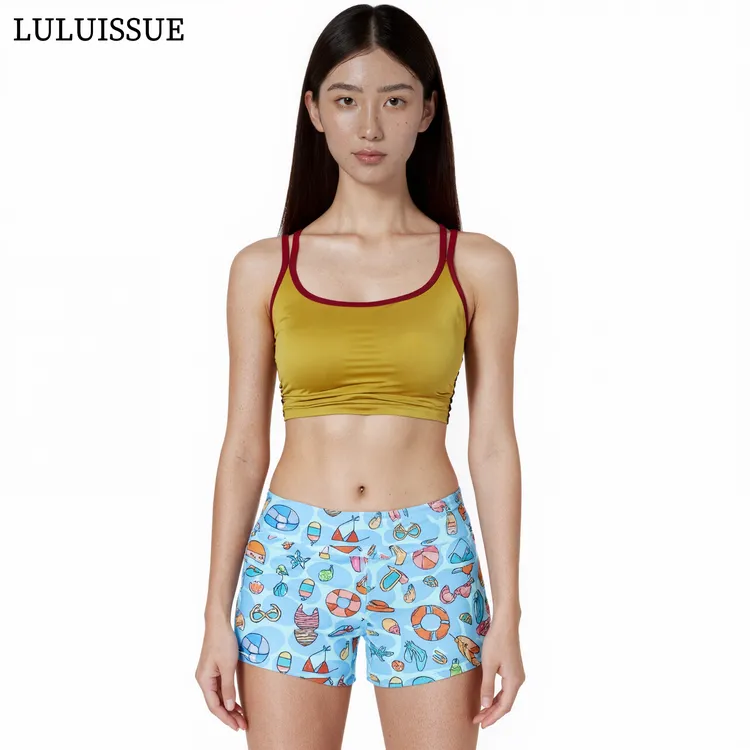LULUISSUE｜梦幻海滨训练健身束腰健身海蓝色提臀速干女子瑜伽裤