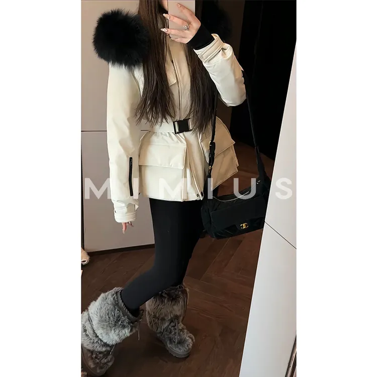 【mimius】P 可溯源三星安心羽绒大毛领大口袋收腰羽绒服 G11267