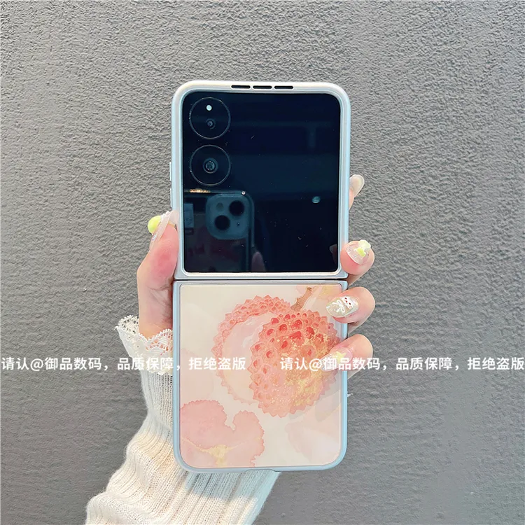 金属折叠玻璃壳适用华为pocket系列/小米mixflip/三星zflip手机壳
