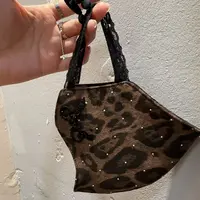 东大门豹纹蕾丝带口罩