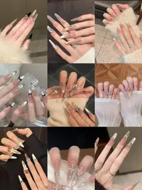 2360（福利）纯手工高级秋冬穿戴美甲猫眼爆闪