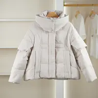 麦迪尚品 5090725 冬季时尚保暖连帽羽绒服品牌女装
