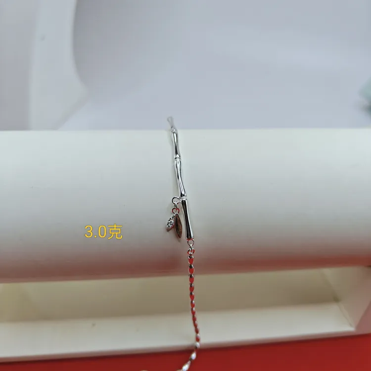 足银耳饰  925银珐琅节节高竹节女款新中式轻奢时尚七夕礼物