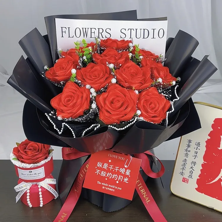 ［成品花束］双层丝带玫瑰花束定制（不支持退货）