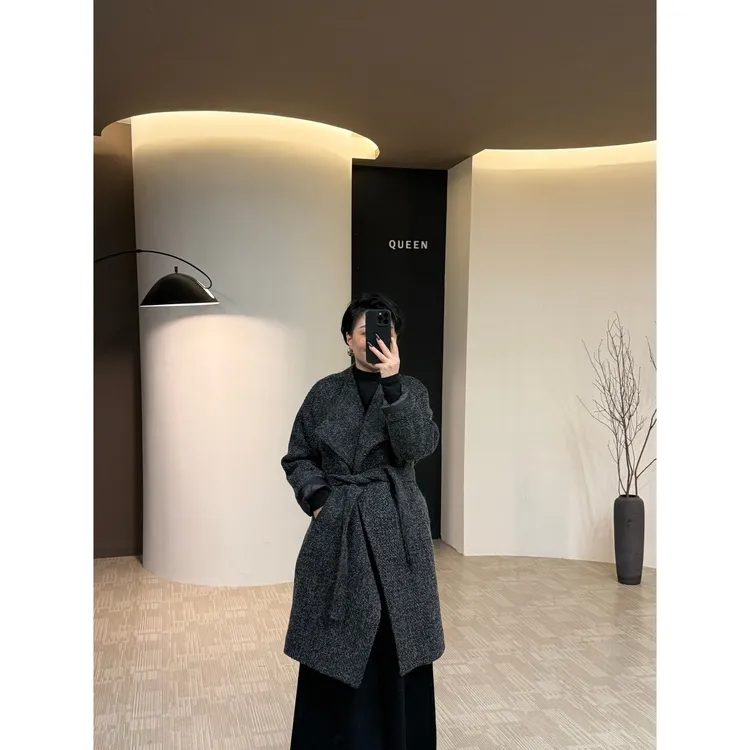 美丽私服香风羽绒中长外套160斤以内（241007）