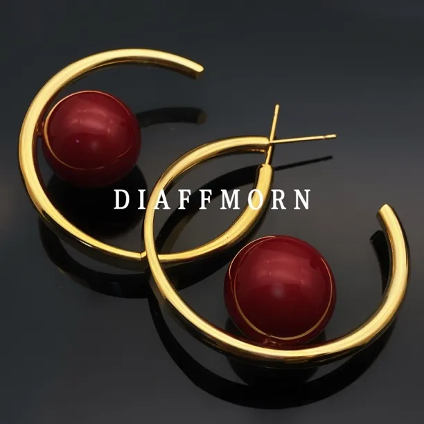 铜合金仿珍珠耳饰 YM《圆舞曲》  气质百搭经典珠珠耳圈