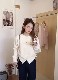 韩系小猫刺绣毛衣开衫8810823