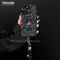 复古蝴蝶适用苹果vivo华为oppo小米iPhone16瞳眼毛皮手机壳防摔