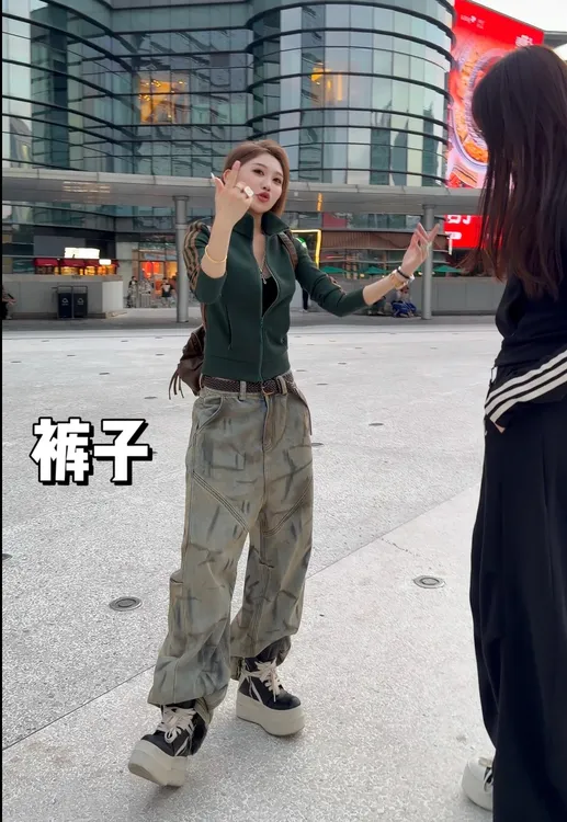 MXFITE潮店秋冬新款个性做旧洗水百搭休闲加绒牛仔长裤（ANJ0031）