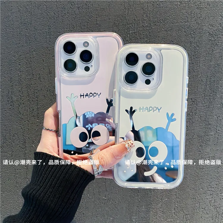 炫彩镜面适用苹果iPhone16/华为荣耀/小米手机壳防摔15promax爆款