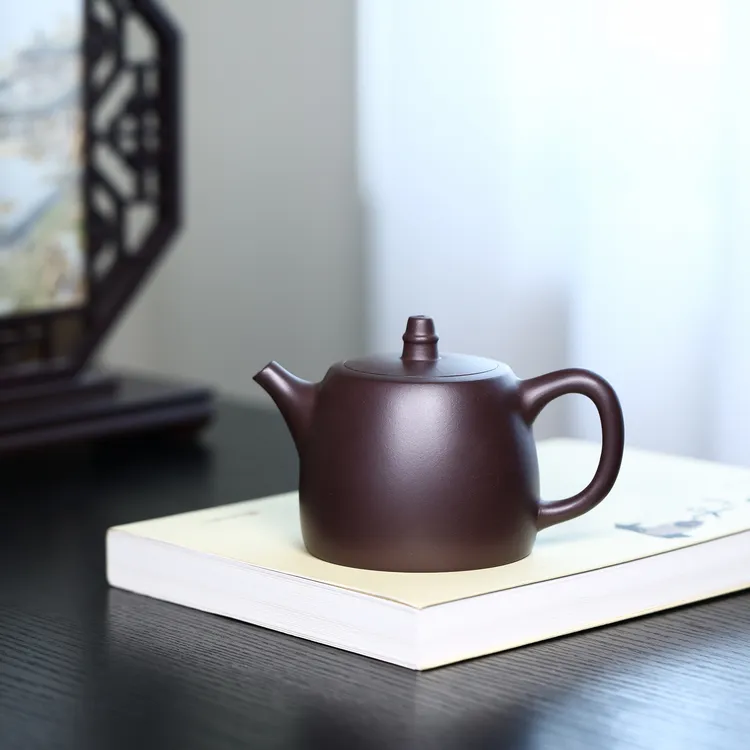 宜兴正宗紫砂壶原矿陈腐十年老紫泥汉铎壶全手工网孔二十多孔260C