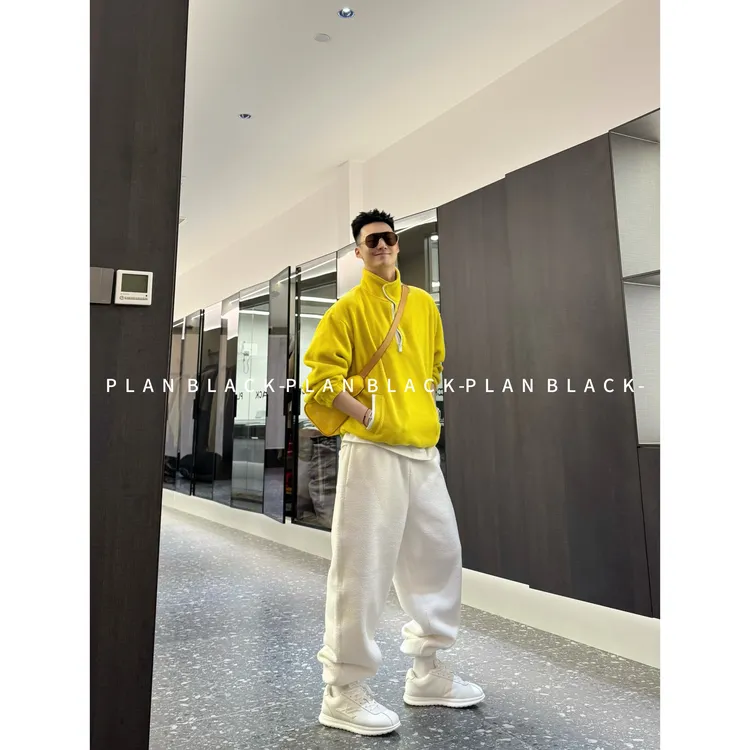 RICH陈发财【熊抱绒/半拉链】秋冬氛围感保暖摇粒绒卫衣外套丨8283