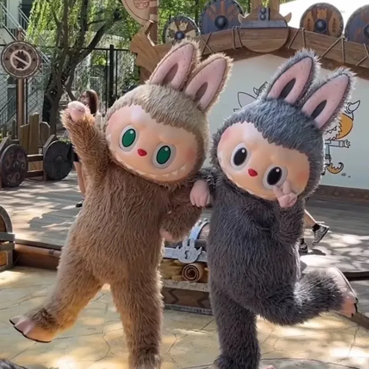 拉布布兔子labubu精灵卡通人偶服装充气行走人偶玩偶cos头套道具