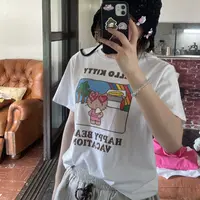 【玛丽专属】Hello Kitty 拿雪糕黑皮Kitty短袖
