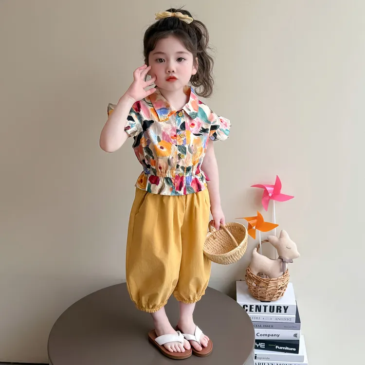 女童夏装套装2025新款巨好看儿童衣服女宝宝漂亮夏季薄款洋气童装