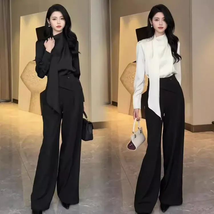 哥弟阿玛施正烁穗四季通用高级感两件套长袖常规款衬衫女装适合29