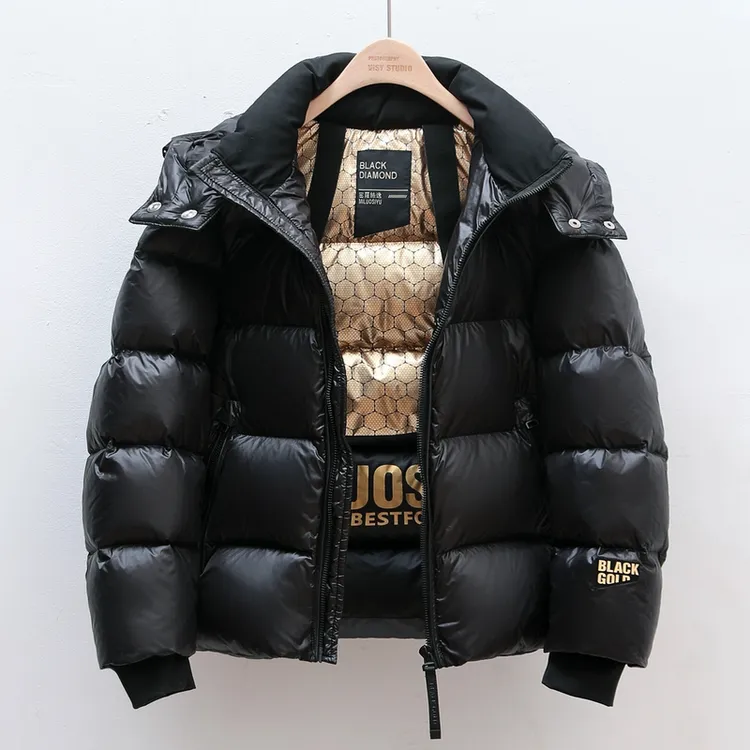 巴拉巴拉反季男童女童儿童黑金羽绒服加厚短款2024冬季中大童白鹅