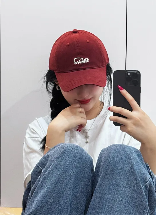 Rainbow2025秋季新款大头围加深韩系ins软顶棒球帽百搭显脸小男女