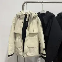 0201冲锋衣羽绒服韩版保暖秋冬季连帽羽绒服外套