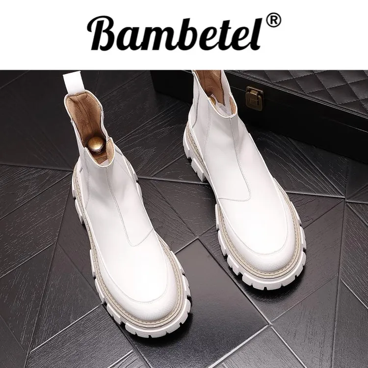 Bambetel男士短靴马丁靴春秋新品厚底英伦时尚沙漠靴男款鞋子舒适